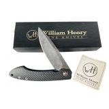 William Henry Boxed T12CF-Damascus Knife