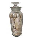 Lidded Jar w/ Numerous Antique Teething Sticks