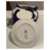 12 America Living blue banded dinner plates