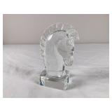 Steuben Crystal Horse Head Figure