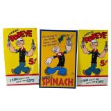 3 Aluminum Popeye Signs In Pristine Condition