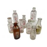 9 Glass Milk Bottles