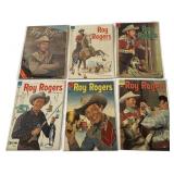 Dell Roy Rogers 6 Comics Lot 1950-1955