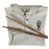 Nicko McBrain Drumsticks & Shirt