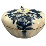 Very Early Blue Flow Asian Pumpkin Stoneware Dish