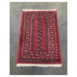 Red Hand-Knotted Area Rug