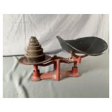 Vintage Cast Iron Candy Scale W/ Weights