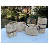 5 Baskets Made By Mary Nederostek