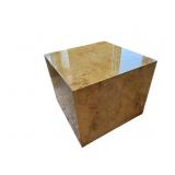 Mid century birds-eye maple cube table