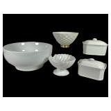 White Porcelain Bowls, Boxes