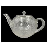 Sinclair Cut/ Etched Glass Teapot