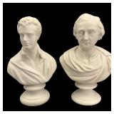 2 Antique Parian Busts, J & T Bevington