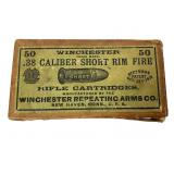 Winchester .38 Caliber Short Rim Fire Cartridges