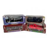 4 Boxed 1:18 Diecast Vehicles