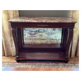 Marble Top Mirrored Back Console