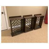 Vintage Metal and Wood Wine Racks Set