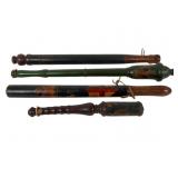 Hand Painted Wooden Batons & Truncheons