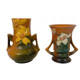 2 Roseville Double Handled Vases