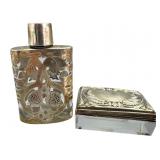 Mexico 925 Encased Perfume, F & B Glass Trinket