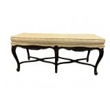 French Style carved window bench