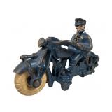 Hubley Champion Cast Iron Police Motorcycle Small