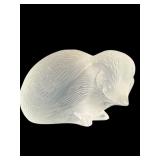 Lalique Frosted Hedgehog Figurine