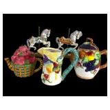 Teapots, a Pitcher & Willitts Carousel Horses