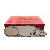 Vintage Wooden Toy Box