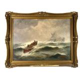 HUGE 19thC IVAN AIVAZOVSKY Oil On Board