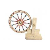 Painted Wooden Circus Wagon Wheel