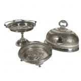 3 Antique Silver Plated Home Items