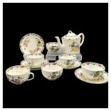 Antique Diamond China England Tea Set