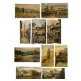 Collection Of 10 Mini Oil Paintings