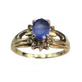 Eye Catching 14k, Tanzanite & Diamond Ring