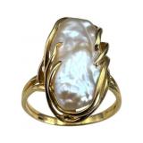 Beautiful 14k Biwa Pearl Ring