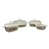 4 Corning Ware Casserole Dishes