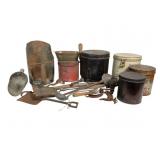 Collection of Rustic Metal ware & Kitchen Tools