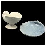 Wedgwood Nautilus Bowl & Italian Shell-Shaped Dish