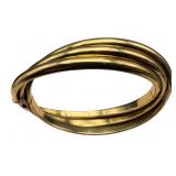 14k Hollow Triple Twist Hinged Cuff