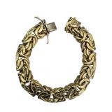 INCREDIBLE 14k 13mm Byzantine Link Bracelet