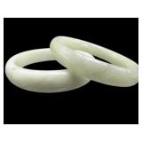 2 Nephrite Jade Bangles