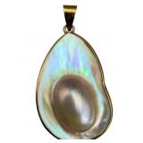 18k Mabe/ Blister Pearl Pendant