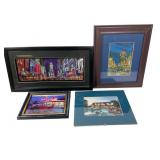 4 Framed Urban & Nostalgic Scenes