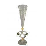 Blown Venetian Flute in Clear & Colored Glass