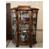 Antique Oak Victorian China Cabinet