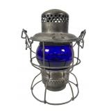 Adlake Kero Railroad Lantern with Blue Globe