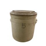 5 Gallon Stoneware Crock with Lid