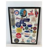 Political Pins & Memorabilia in 16 x 12 Case