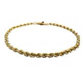 14K Gold Rope Design Bracelet