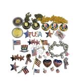 Patriotic & Presidential Jewelry & Collectible Coi